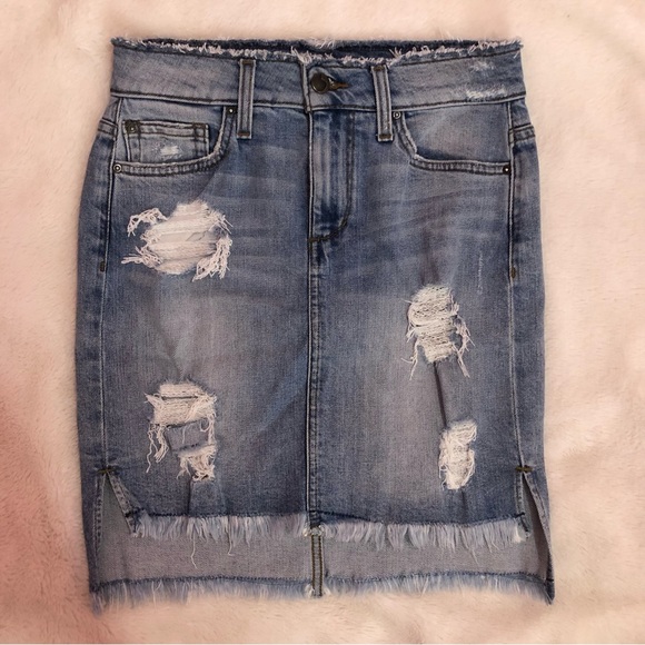 Joe's Jeans Dresses & Skirts - Joe’s Blue Jean Distressed Skirt